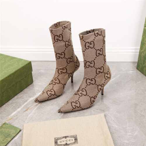 High Quality Luxury Gucci GG Print Ankle Boots product detail