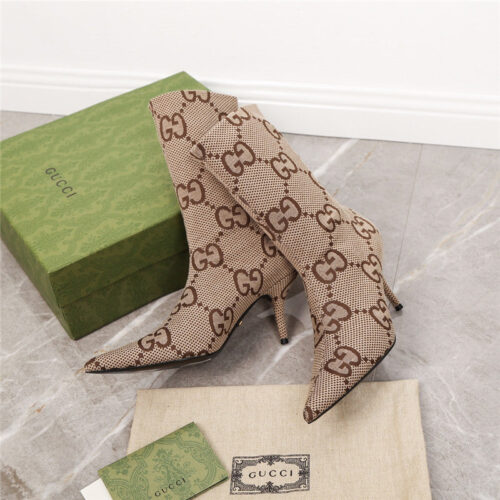High Quality Luxury Gucci GG Print Ankle Boots product detail