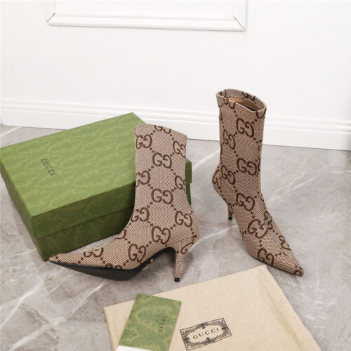 High Quality Luxury Gucci GG Print Ankle Boots product detail