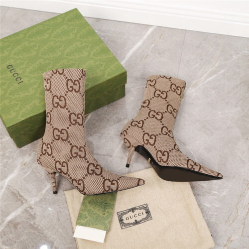 High Quality Luxury Gucci GG Print Ankle Boots product detail