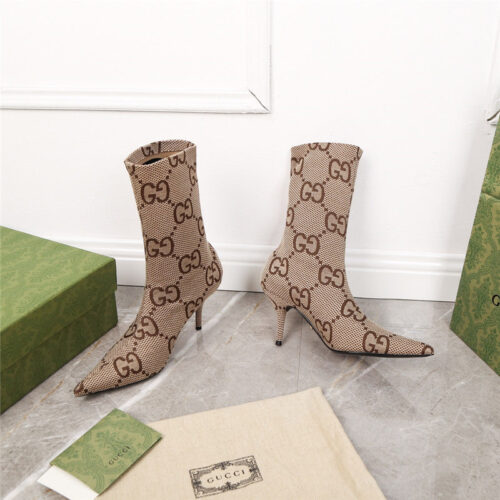 High Quality Luxury Gucci GG Print Ankle Boots product detail