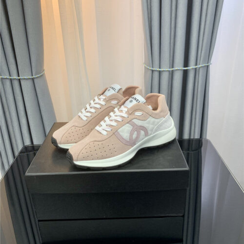 High Quality Luxury Chanel Logo Suede Sneakers alternate view