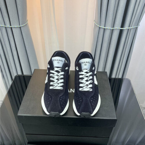 High Quality Luxury Chanel Logo Suede Sneakers – Style 37478 alternate view