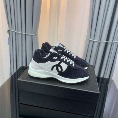 High Quality Luxury Chanel Logo Suede Sneakers – Style 37478 product detail