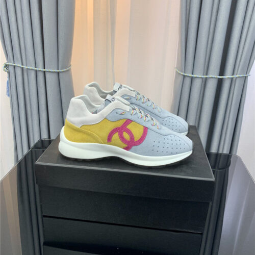 High Quality Luxury Chanel Logo Suede Sneakers – Style 42566 alternate view