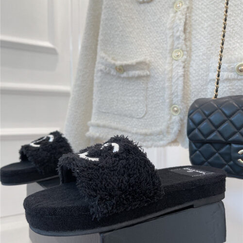 High Quality Luxury Chanel Flat Hemp Rope Slippers – Style 09958 product detail