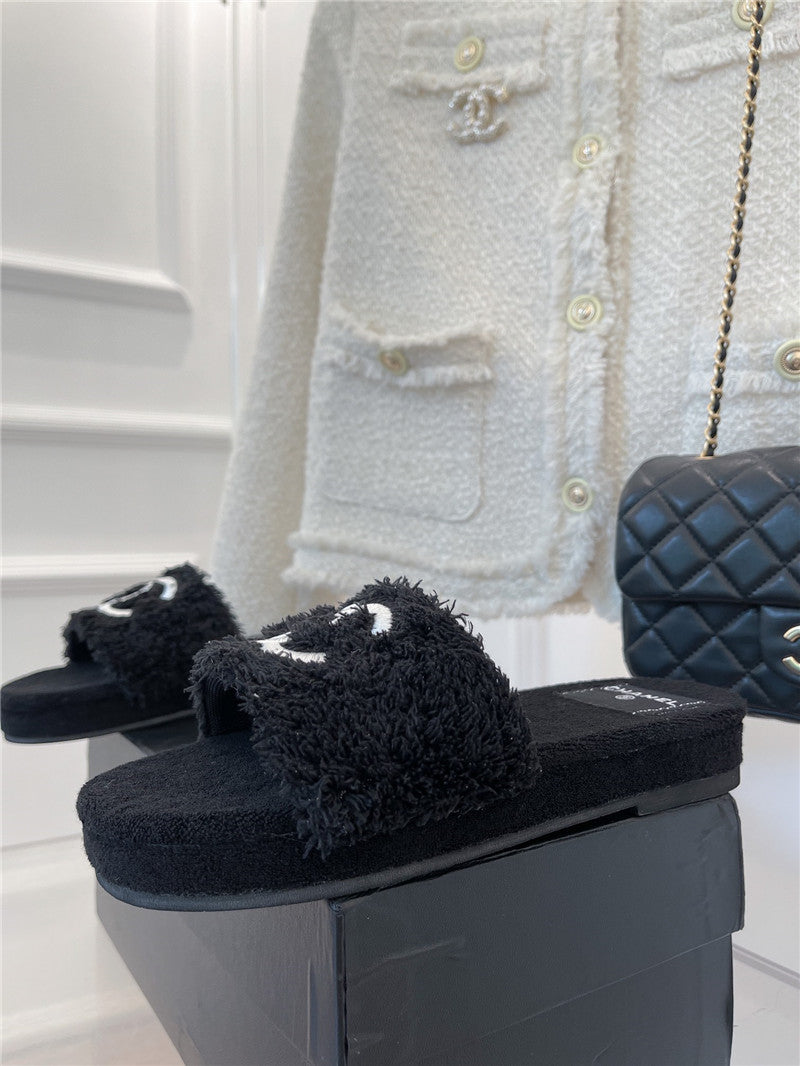 High Quality Luxury Chanel Flat Hemp Rope Slippers – Style 09958 product detail