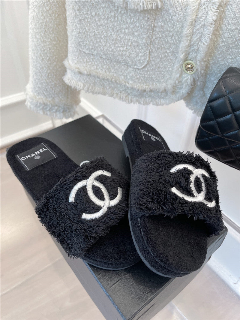 High Quality Luxury Chanel Flat Hemp Rope Slippers – Style 09958 product detail