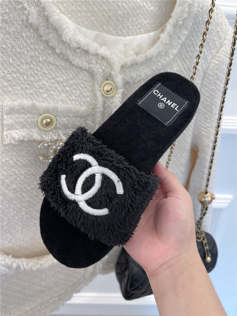 High Quality Luxury Chanel Flat Hemp Rope Slippers – Style 09958 product detail