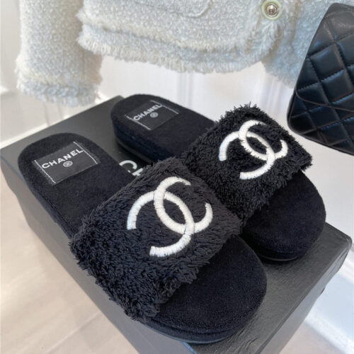 High Quality Luxury Chanel Flat Hemp Rope Slippers – Style 09958