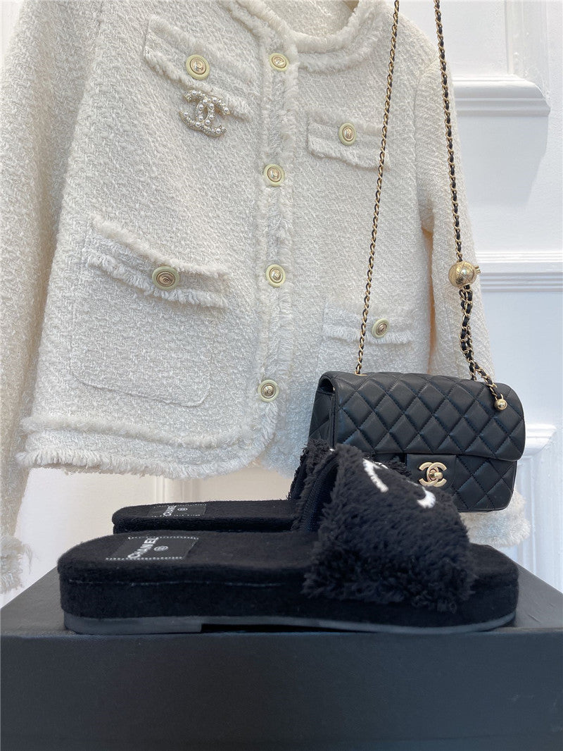 High Quality Luxury Chanel Flat Hemp Rope Slippers – Style 09958 product detail