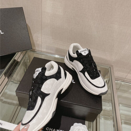 High Quality Luxury Chanel Logo Sneakers Womens – Style 02470 product detail
