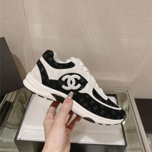 High Quality Luxury Chanel Logo Sneakers Womens – Style 92294 product detail