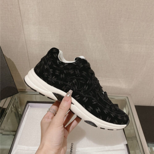 High Quality Luxury Chanel Logo Sneakers Womens – Style 64614 product detail