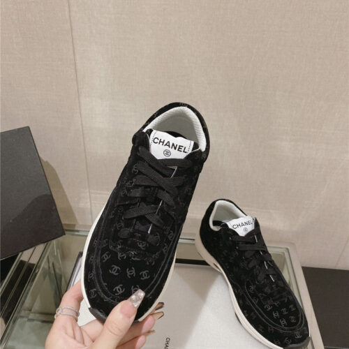 High Quality Luxury Chanel Logo Sneakers Womens – Style 64614 product detail
