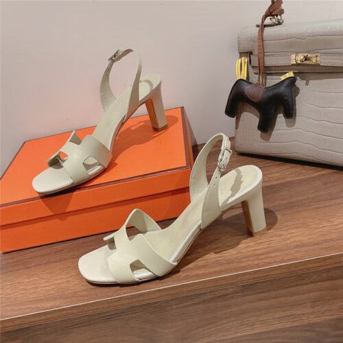 High Quality Luxury Hermes Early Spring Counter New High-Heeled Sandals product detail