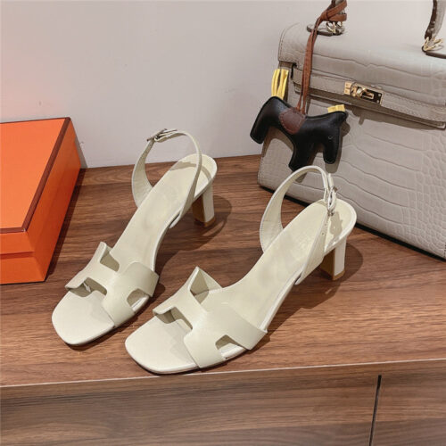 High Quality Luxury Hermes Early Spring Counter New High-Heeled Sandals product detail