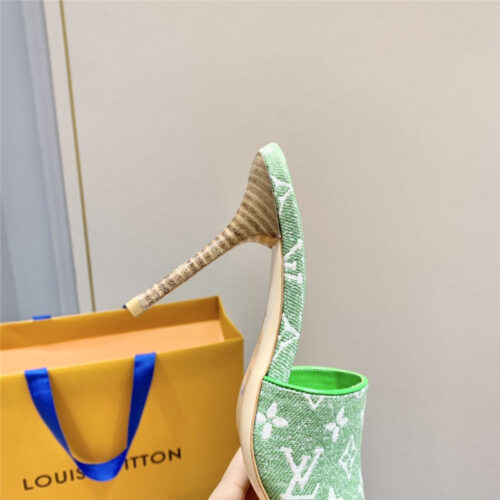 High Quality Luxury Louis Vuitton Monogram High Heel Slippers – Style 69731 product detail