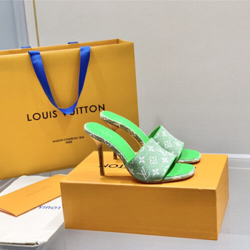 High Quality Luxury Louis Vuitton Monogram High Heel Slippers – Style 69731 product detail