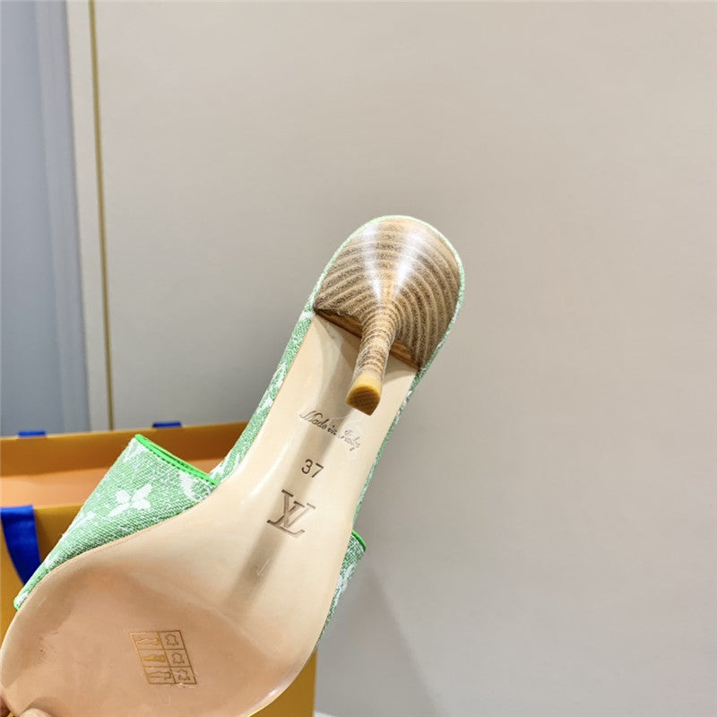 High Quality Luxury Louis Vuitton Monogram High Heel Slippers – Style 69731 product detail