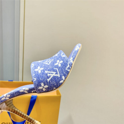 High Quality Luxury Louis Vuitton Monogram High Heel Slippers – Style 38659 product detail