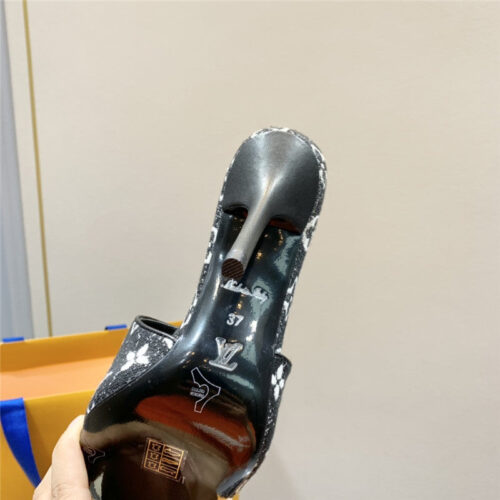 High Quality Luxury Louis Vuitton Monogram High Heel Slippers product detail