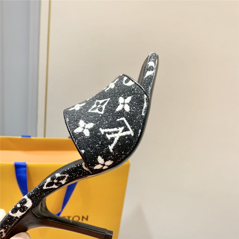 High Quality Luxury Louis Vuitton Monogram High Heel Slippers product detail