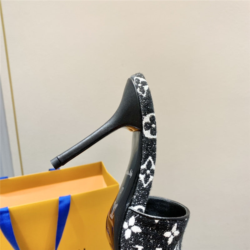 High Quality Luxury Louis Vuitton Monogram High Heel Slippers product detail
