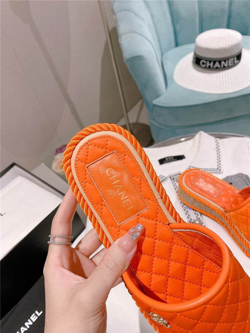 High Quality Luxury Chanel Flat Platform Slippers product detail