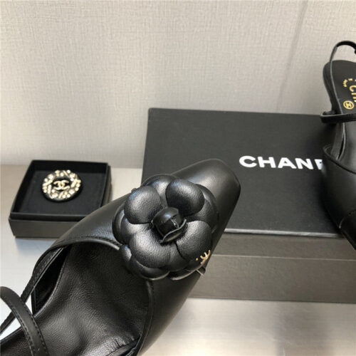 High Quality Luxury Chanel Camellia Square Toe High Heels product detail
