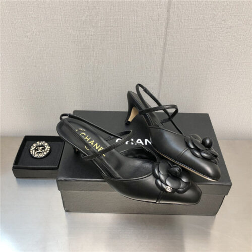 High Quality Luxury Chanel Camellia Square Toe High Heels product detail