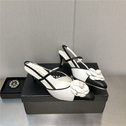 High Quality Luxury Chanel Camellia Square Toe High Heels – Style 59974 product detail