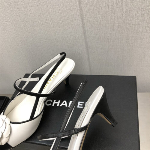 High Quality Luxury Chanel Camellia Square Toe High Heels – Style 59974 product detail