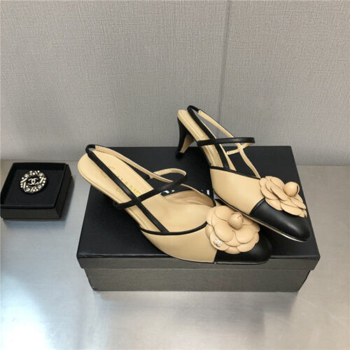 High Quality Luxury Chanel Camellia Square Toe High Heels – Style 96134 product detail
