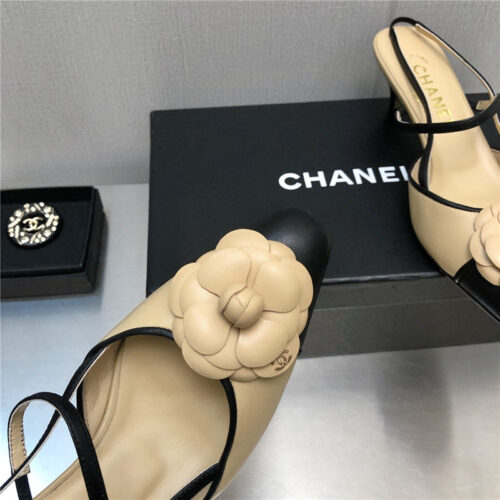 High Quality Luxury Chanel Camellia Square Toe High Heels – Style 96134 product detail