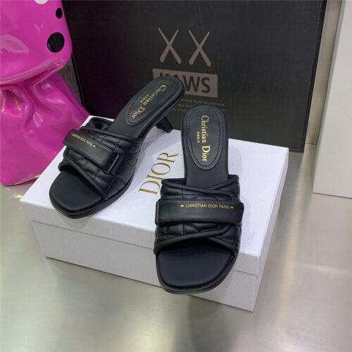 High Quality Luxury Dior Cd Logo Square Toe High Heel Sandals product detail
