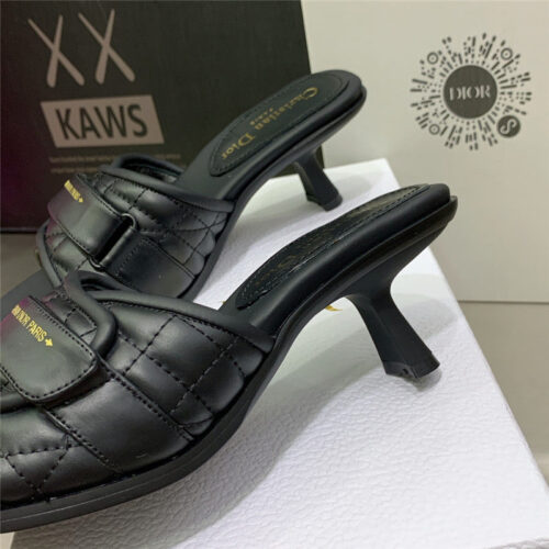 High Quality Luxury Dior Cd Logo Square Toe High Heel Sandals product detail