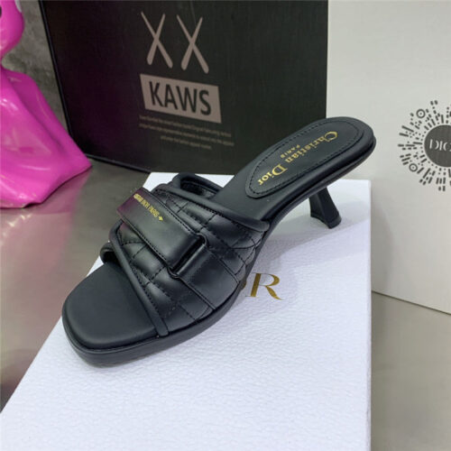 High Quality Luxury Dior Cd Logo Square Toe High Heel Sandals product detail