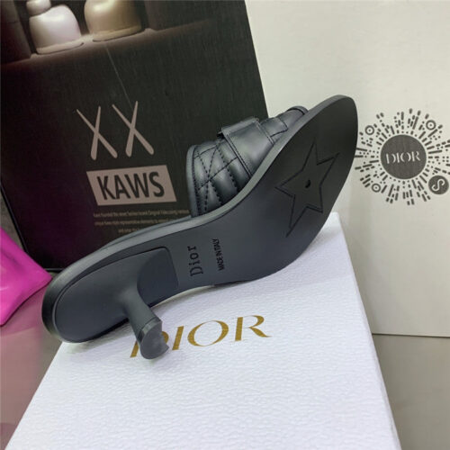 High Quality Luxury Dior Cd Logo Square Toe High Heel Sandals product detail