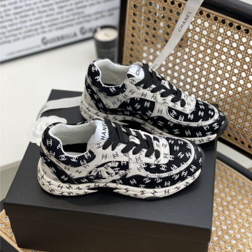 High Quality Luxury Chanel Full Logo Sneakers – Style 64582