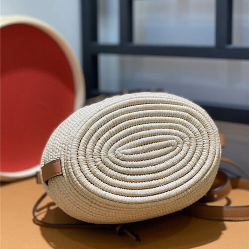 High Quality Luxury Loewe Woven Straw Basket Bag product detail