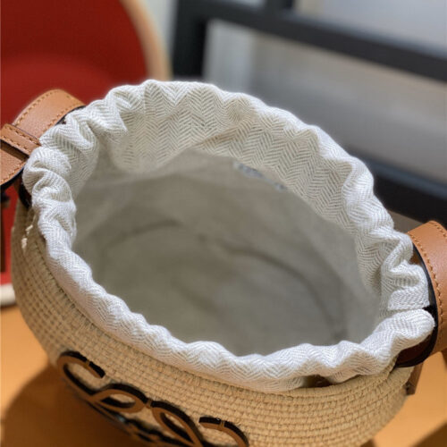 High Quality Luxury Loewe Woven Straw Basket Bag product detail