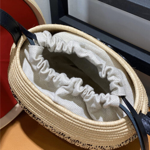 High Quality Luxury Loewe Woven Straw Basket Bag – Style 26601 product detail
