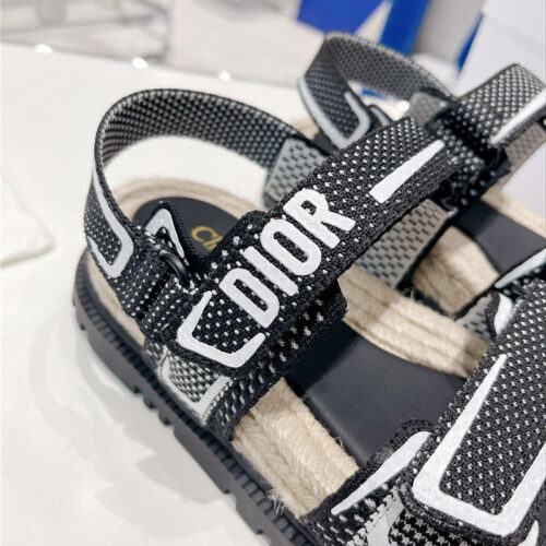 High Quality Luxury Dior Velcro Hemp Rope Sandals – Style 53990 product detail