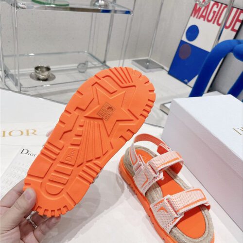 High Quality Luxury Dior Velcro Hemp Rope Sandals – Style 42118 product detail