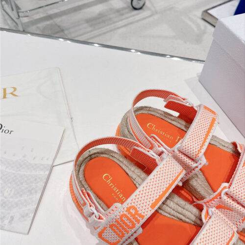 High Quality Luxury Dior Velcro Hemp Rope Sandals – Style 42118 product detail