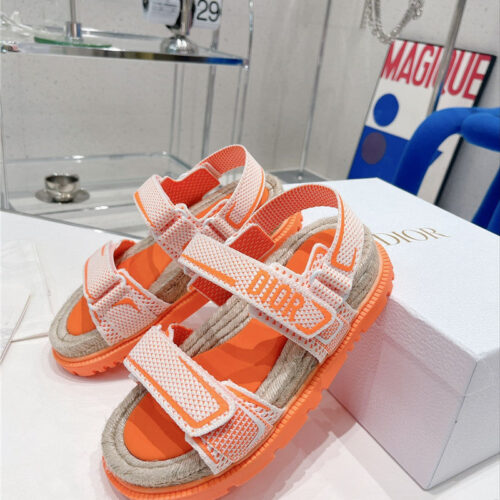 High Quality Luxury Dior Velcro Hemp Rope Sandals – Style 42118 alternate view