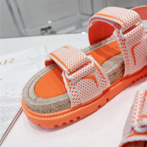 High Quality Luxury Dior Velcro Hemp Rope Sandals – Style 42118 product detail