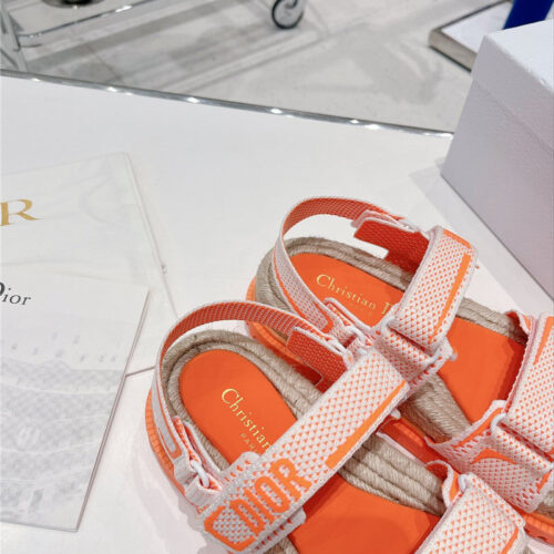 High Quality Luxury Dior Velcro Hemp Rope Sandals – Style 42118 product detail