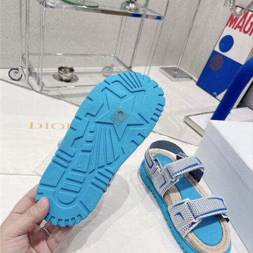 High Quality Luxury Dior Velcro Hemp Rope Sandals – Style 02566 product detail